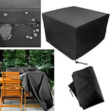 Outdoor Furniture Set Cover - Waterproof Anti-Uv Dust-Proof - 210D Oxford Cloth - 242X162X100Cm - Black-1922443476134400006