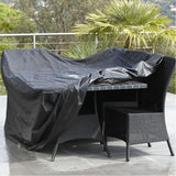 Outdoor Furniture Set Cover - Waterproof Anti-Uv Dust-Proof - 210D Oxford Cloth - 242X162X100Cm - Black-1922443476134400009