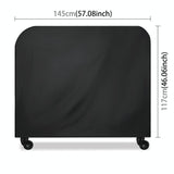 Waterproof 210D Oxford Cloth Bbq Grill Cover - Anti-Uv Dust-Proof Folding - Fits Gas Charcoal Electric - 145X61X117Cm - Black-1915197482720169989
