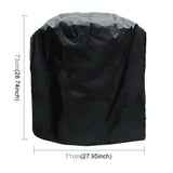 Waterproof Bbq Grill Cover - 210D Oxford Cloth Anti-Uv Dust-Proof 71X73Cm Black-1915196776881721345