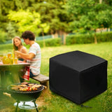 Waterproof Outdoor Furniture Cover - 210D Oxford Cloth - Anti-Uv & Dust-Proof - Fits 135X135X75Cm - Black-1915196499722113028