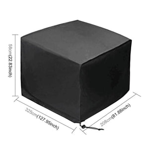Waterproof Outdoor Furniture Set Cover - Anti-Uv Dust-Proof 210D Oxford Cloth - 325X208X58Cm - Black-1915196717280661505