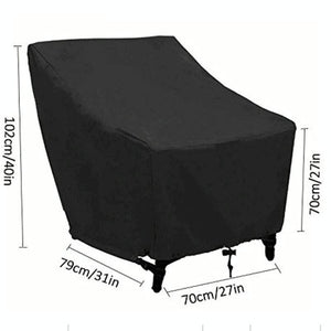 Waterproof Oxford Cloth Furniture Set Cover - Protects Outdoor Table And Chairs - 102X79X70Cm - Black-1915196732858306561