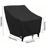 Waterproof Oxford Cloth Furniture Set Cover - Protects Outdoor Table And Chairs - 102X79X70Cm - Black-1915196732858306561