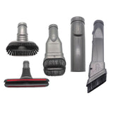5-In-1 Round Brush Set For Dyson Vacuum Cleaner - Includes Stiff Brush Bed Brush And Connector-1915197528316448768