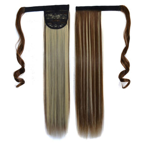 Long Straight Ponytail Wig With Invisible Bandage-1915197662693560321
