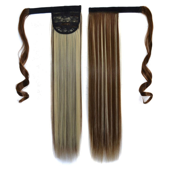 Long Straight Ponytail Wig With Invisible Bandage-1915197662693560321