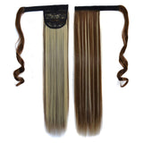 Long Straight Ponytail Wig With Invisible Bandage-1915197662693560321
