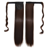 Long Straight Hair Wig With Invisible Bandage Style Ponytail-1915197469696856065