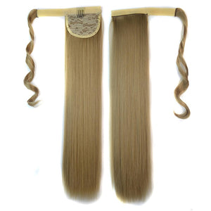 16 Long Straight Invisible Bandage Style Ponytail Wig - No Code-1915197050396479489