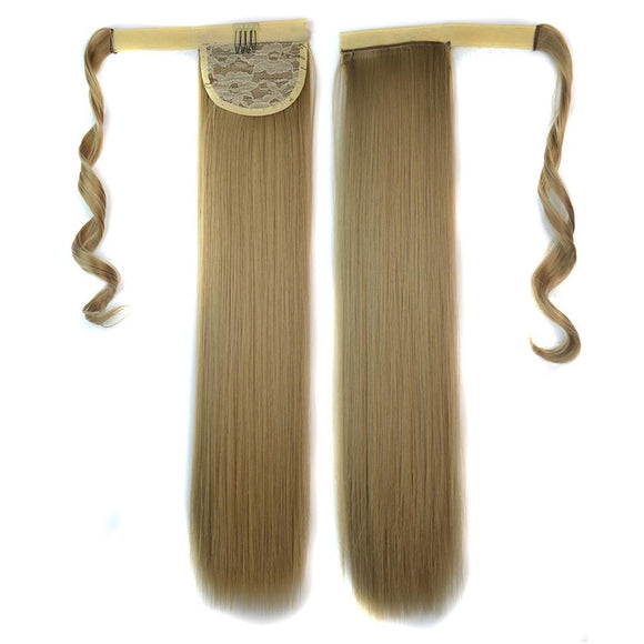 16 Long Straight Invisible Bandage Style Ponytail Wig - No Code-1915197050396479489