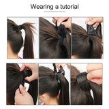 Long Straight Ponytail With Invisible Bandage Band-1915197673183514626