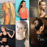 Long Straight Ponytail With Invisible Bandage For Natural Look-1915197059984658435