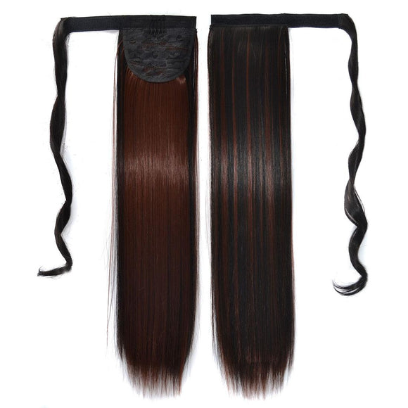 Long Straight Hair Wig With Invisible Bandage Style Ponytail-1915197398699872257
