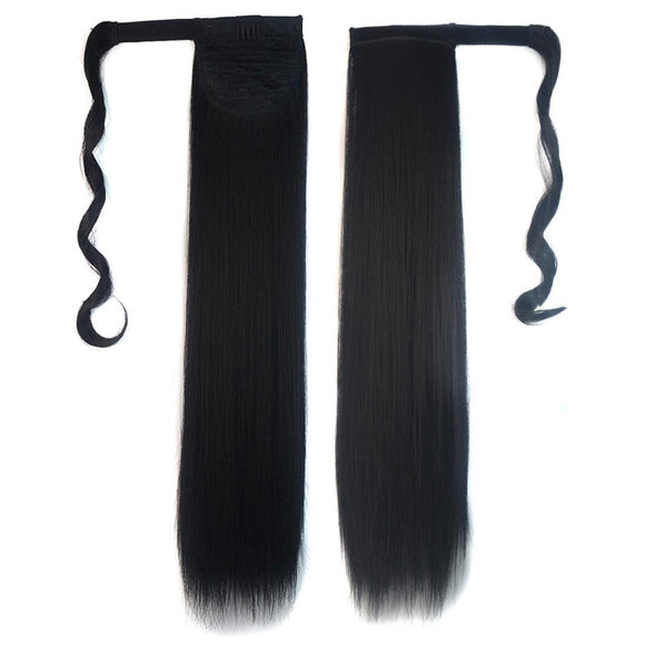 Long Straight Invisible Bandage Ponytail Wig - No Code-1915197519441301505
