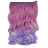 Long Curls Clip In Hair Extension With Gradient Wave - Large-1915197733912842241