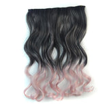 Long Curls Clip In Hair Extension With Gradient Wave - Large-1915197240071294978