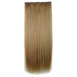 27M613 Long Straight Clip-In Wig Extension - 5 Pieces-1915197483353509894