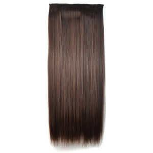 2M33 Long Straight Wig With Five Clips - Natural Look-1915197413488988161