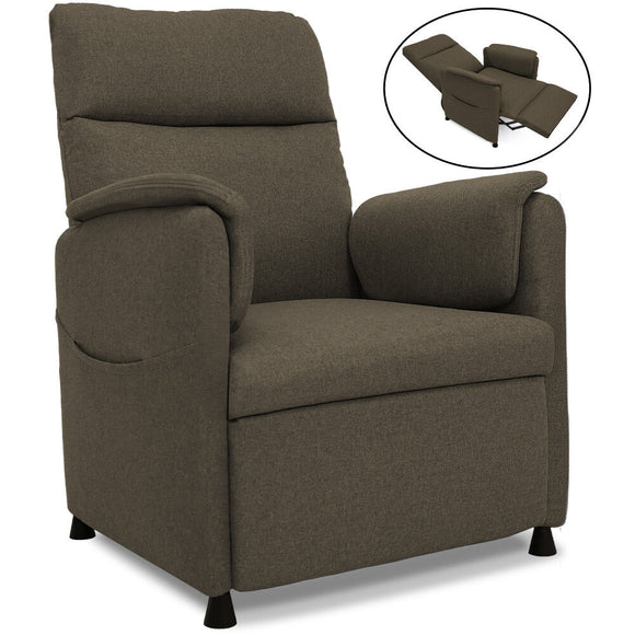NNEMB Electric Armchair Recliner, Single Fabric Chair, Beige