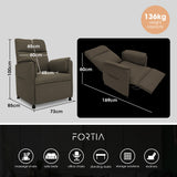 NNEMB Electric Armchair Recliner, Single Fabric Chair, Beige