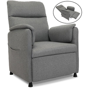 NNEMB Electric Armchair Recliner, Single Fabric Chair, Grey