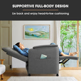 NNEMB Electric Armchair Recliner, Single Fabric Chair, Grey