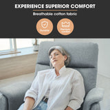NNEMB Electric Armchair Recliner, Single Fabric Chair, Grey