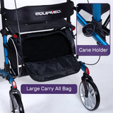 NNEMB Upright Rollator Walker with Forearm Support Rests, Mobilty Aid with Seat, Blue
