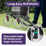 NNEMB Upright Rollator Walker with Forearm Rest Supports, Mobilty Aid with Seat, Grey