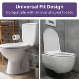 NNEMB Raised Over Toilet Seat, 10cm Riser, 125kg Capacity, Raiser with Lid, White