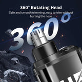 NNEOBA Rechargeable Electric Nose Ear Hair Trimmer Mini Pocket Sized Blue