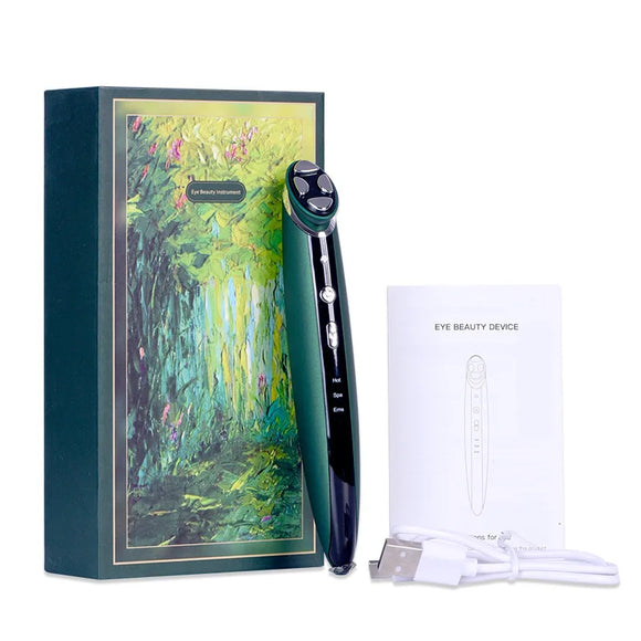 NNEOBA Anti-Wrinkle Photon Therapy Facial & Eye Massager Green