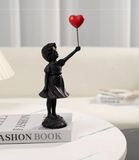NNEOBA Banksy Balloon Girl Sculpture