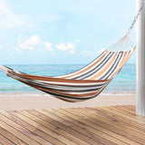 NNEDSZ Hammock Bed Outdoor Camping Hammocks Beige Grey