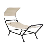 NNEDSZ Hammock Bed w/ Stand Sun Lounge Chair Beige
