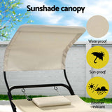 NNEDSZ Hammock Bed w/ Stand Sun Lounge Chair Beige