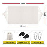 NNEDSZ Hammock Bed w/ Travel Bag Outdoor Lounge Chair Cream