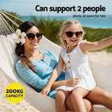 NNEDSZ Hammock Bed w/ Travel Bag Outdoor Lounge Chair Cream