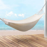 NNEDSZ Hammock Bed w/ Travel Bag Outdoor Lounge Chair Cream