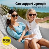 NNEDSZ Hammock Bed w/ Travel Bag Outdoor Lounge Chair Grey