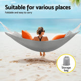 NNEDSZ Hammock Bed w/ Travel Bag Outdoor Lounge Chair Grey