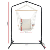 NNEDSZ Outdoor Hammock Chair with Stand Swing Hanging Hammock Garden Cream