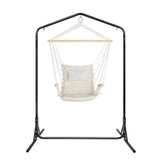 NNEDSZ Outdoor Hammock Chair with Stand Swing Hanging Hammock Garden Cream