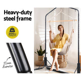 NNEDSZ Outdoor Hammock Chair with Stand Hanging Hammock with Pillow Cream