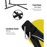 NNEDSZ Hammock Chair Outdoor Camping Hanging with Steel Stand Grey