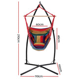 NNEDSZ Hammock Chair Outdoor Camping Hanging with Steel Stand Rainbow