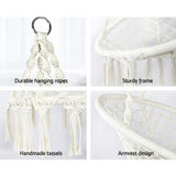NNEDSZ Outdoor Hammock Chair with Stand Cotton Swing Relax Hanging 124CM Cream