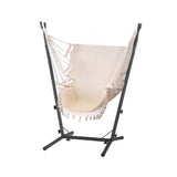 NNEDSZ Hammock Chair Outdoor Camping Hanging with Stand Cream