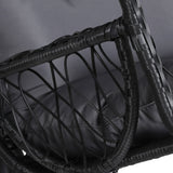 NNEDSZ Gardeon Outdoor Egg Swing Chair Wicker Furniture Pod Stand Armrest Black